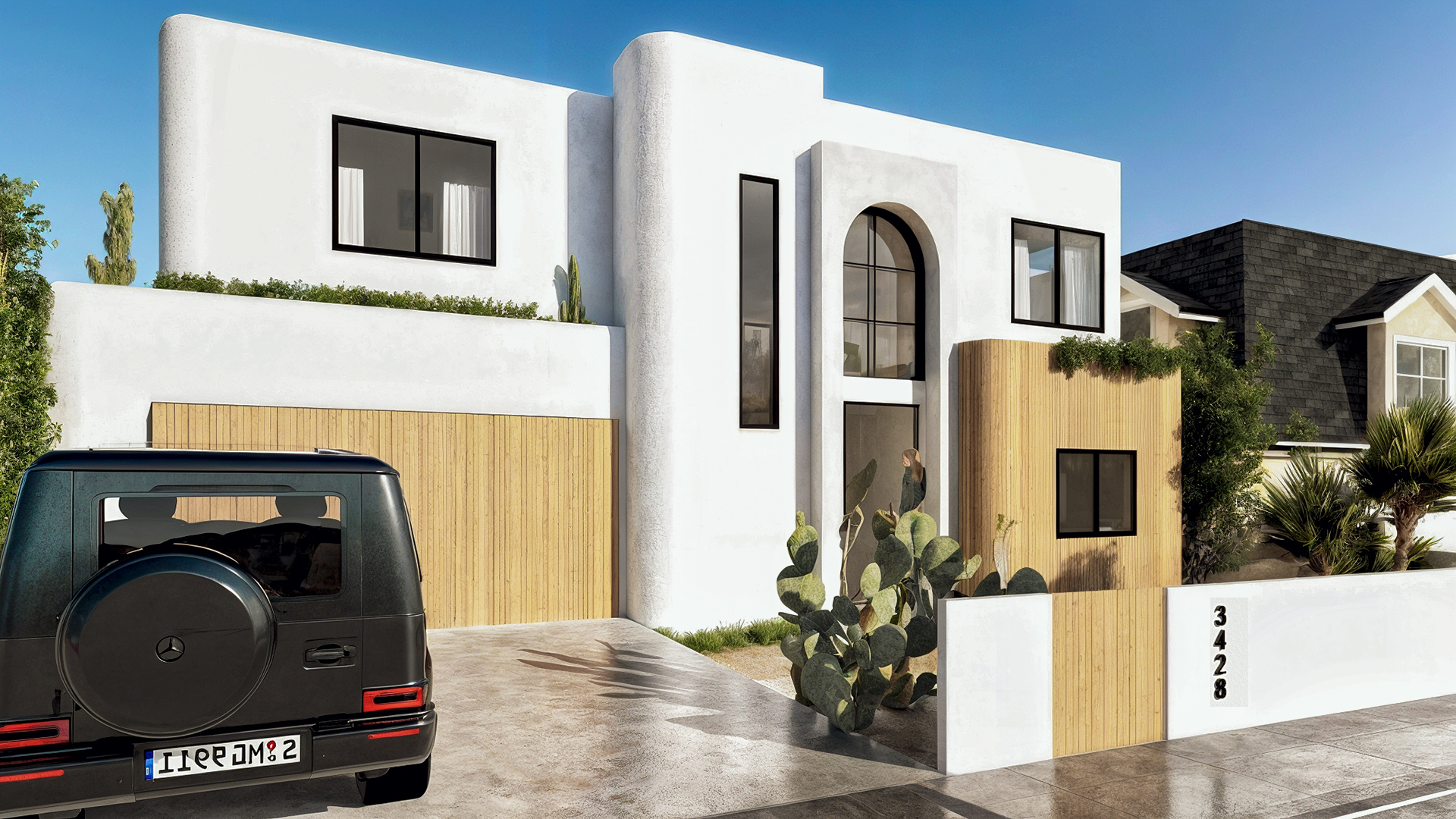 Primary living volume transition.